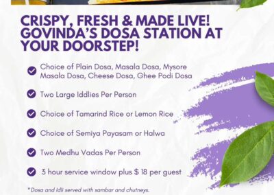 Vegetarian dishes prepared by Govinda's