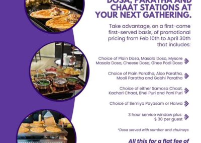 Freshly served vegetarian dishes at the Live Counter