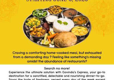 A Govinda's Express dinner plate