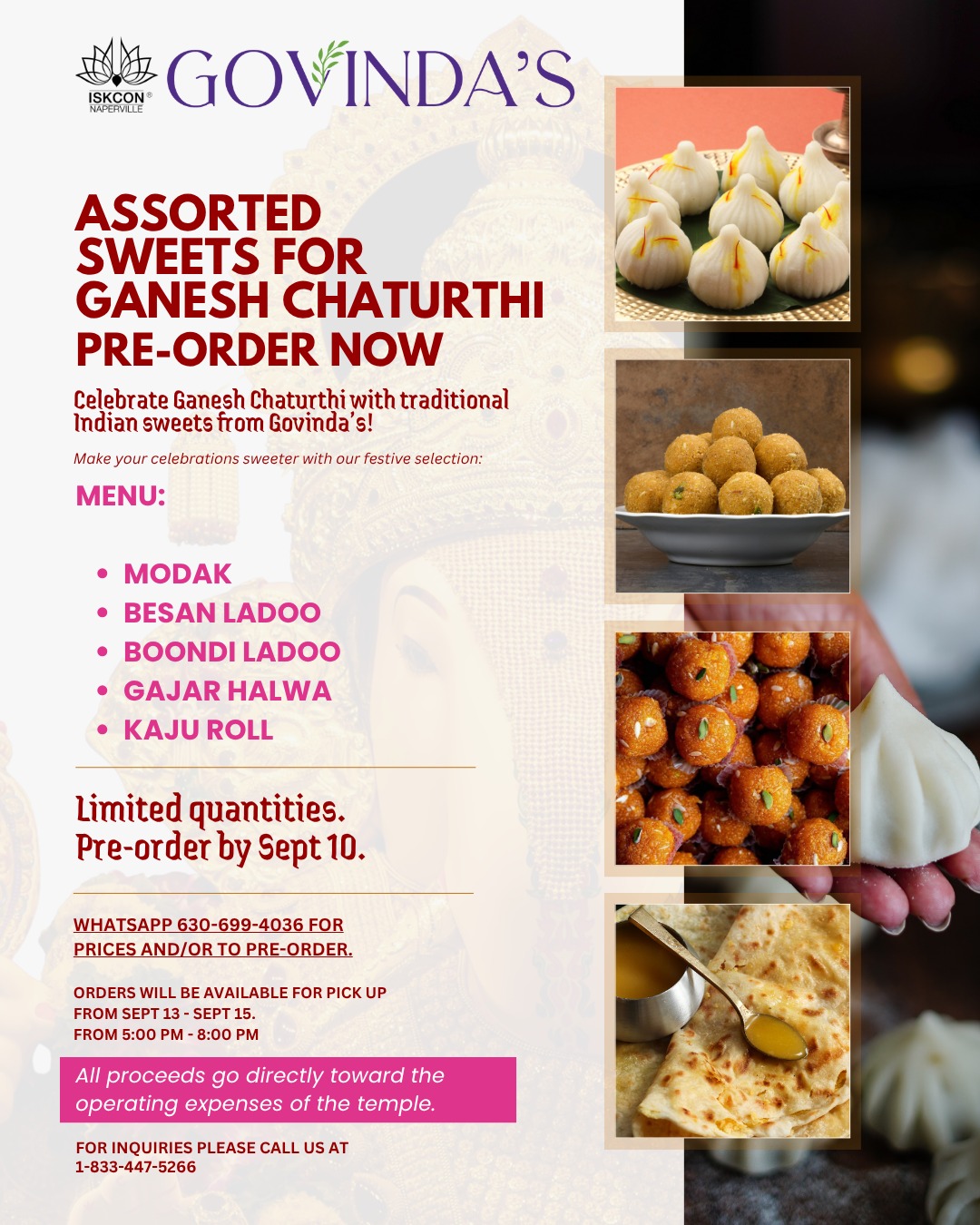 Modak and assorted Indian sweets for Ganesh Chaturthi