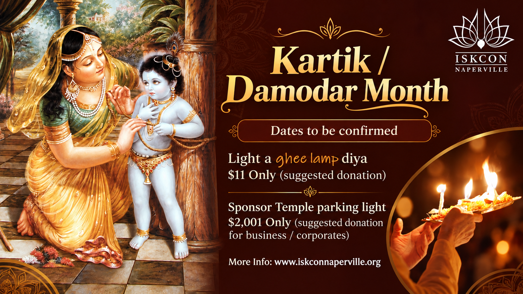 Kartik / Damodar Month 2026 card