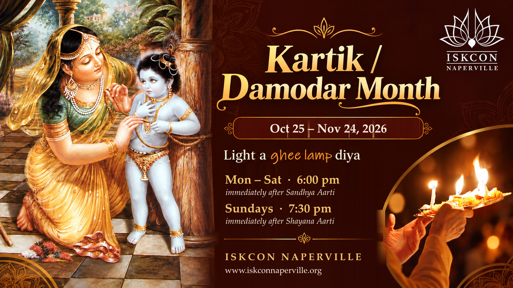 Kartik / Damodar Month 2026 card