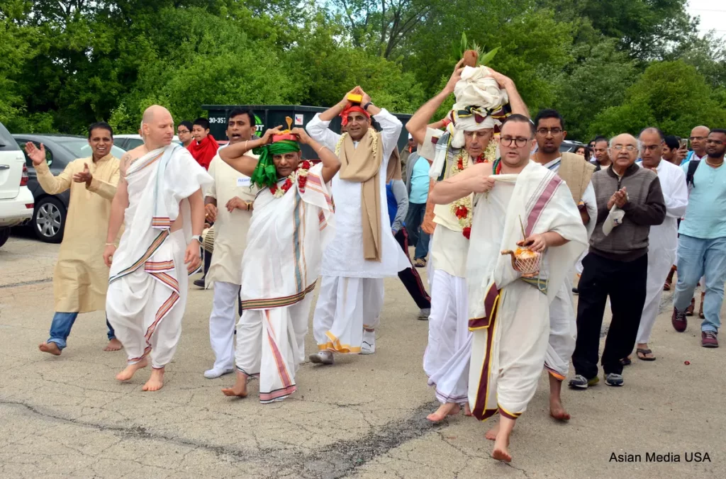 The Bhumi Puja and ground-breaking ceremony for the new temple, 21 May 2017 (photo 3 of 6)