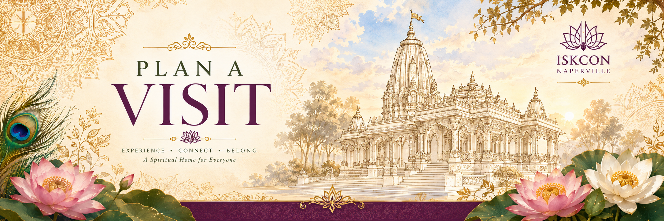 Plan a Visit at Sri Sri Radha Shyamasundara Temple, ISKCON Naperville