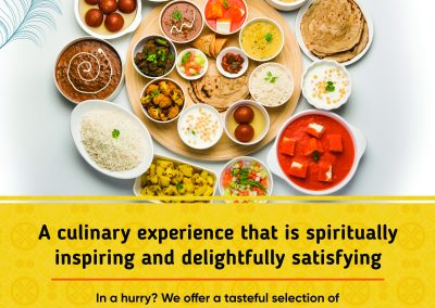 A freshly cooked Govinda's vegetarian meal